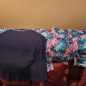 Tropical Print Two-Piece Set